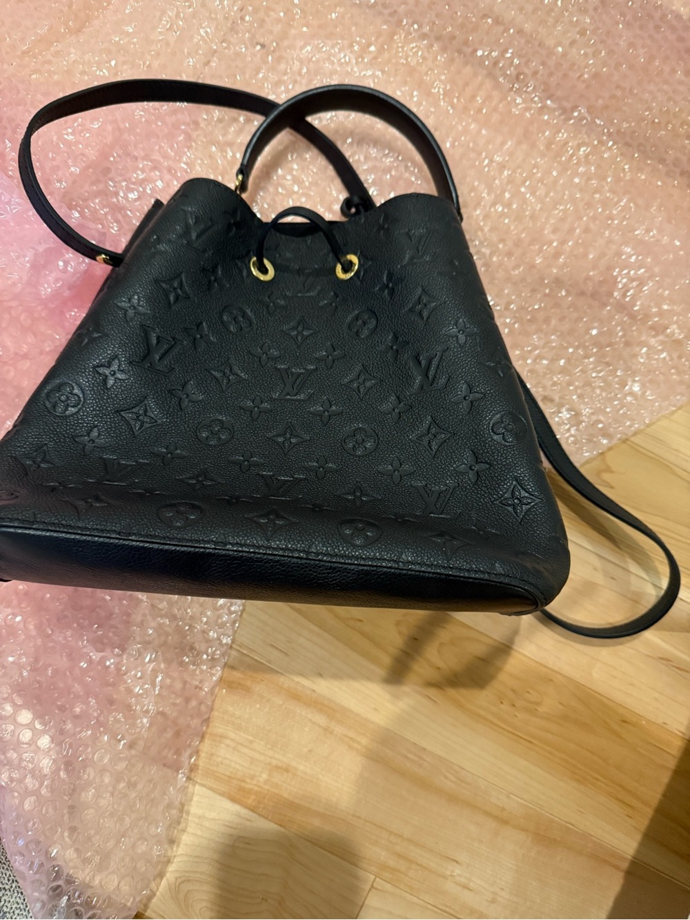 Louis Vuitton Black Monogram Empreinte Drawstring Crossbody